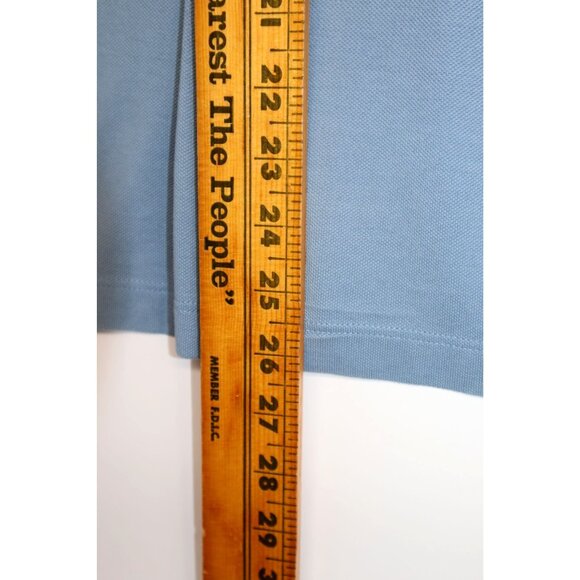 Theory Mens Polo Shirt Blue Size M Cotton Blend Short Sleeve Preppy Casual - Picture 2 of 8